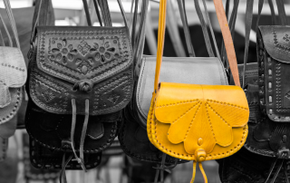 A counsellor reflecting on their personal 'yellow handbag,' symbolizing self-awareness in the therapeutic process.