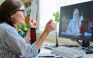 A virtual counselling session taking place over a video call, symbolizing the rise of online therapy in the digital age.